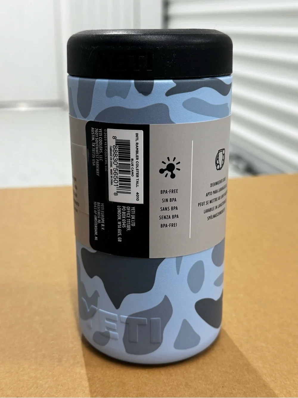 Yeti Rambler Colster Tall Can Insulator in Blue Camo | New